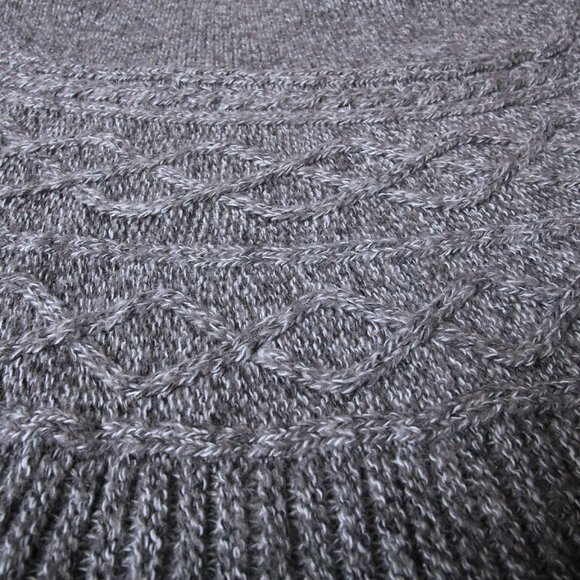 Carolyn Taylor Cowl Neck Casual Knit Rope Tie Open Cardigan Gray Women Size L - Picture 7 of 11